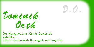 dominik orth business card